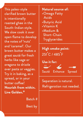 Grass-Fed Brown Butter Ghee